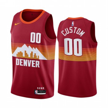Men's Nike Nuggets Personalized Red NBA Swingman 2020-21 City Edition Jersey