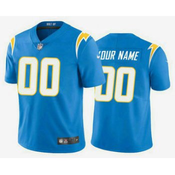 Men's Los Angeles Chargers Customized Electric 2020 New Blue Vapor Untouchable Stitched Limited Jersey