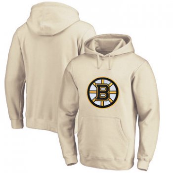 Boston Bruins Cream Men's Customized All Stitched Pullover Hoodie