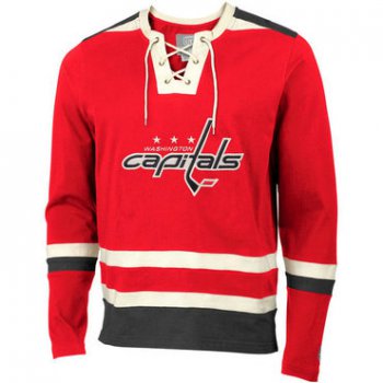 Capitals Red Men's Customized All Stitched Sweatshirt