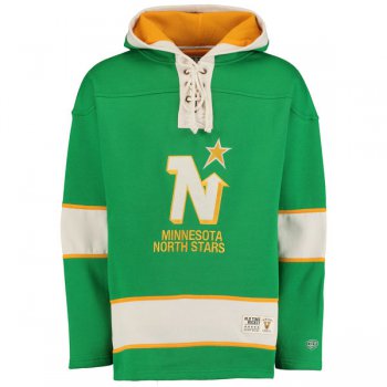 Minnesota North Stars Green Men's Customized Hooded Sweatshirt