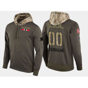 Nike Devils Men's Customized Olive Salute To Service Pullover Hoodie