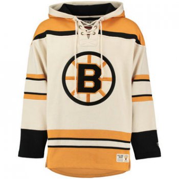 Bruins Cream Men's Customized All Stitched Sweatshirt