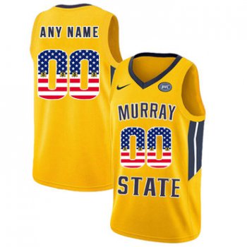 Murray State Racers Customized Yellow USA Flag College Basketball Jersey