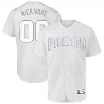 San Diego Padres Majestic 2019 Players' Weekend Flex Base Authentic Roster Custom White Jersey
