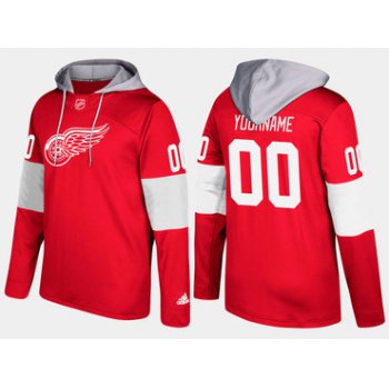Adidas Red Wings Men's Customized Name And Number Red Hoodie