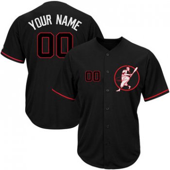 Nationals Black Men's Customized Cool Base New Design Jersey