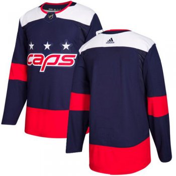 Men's Adidas Washington Capitals Blank Navy Authentic 2018 Stadium Series Stitched NHL Custom Jersey