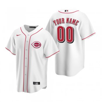 Men's Cincinnati Reds Custom Nike White Stitched MLB Cool Base Home Jersey