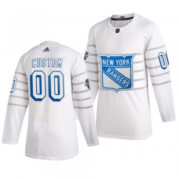 Men's 2020 NHL All-Star Game New York Rangers Custom Authentic adidas White Jersey