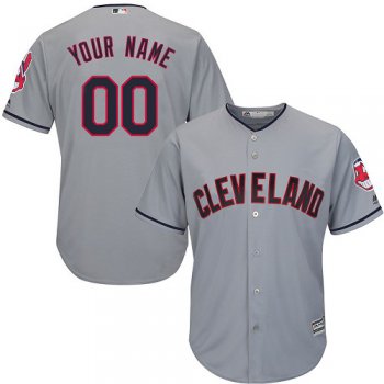 Replica Grey Baseball Road Youth Jersey Customized Cleveland Indians Cool Base