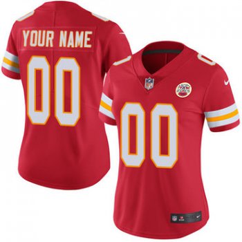 Women's Nike Kansas City Chiefs Home Red Customized Vapor Untouchable Limited NFL Jersey