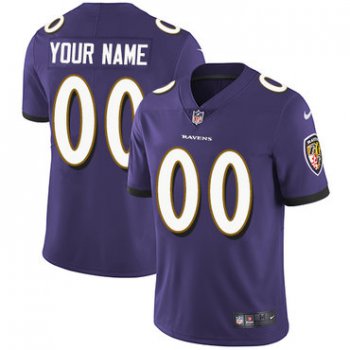 Youth Nike Baltimore Ravens Purple Customized Vapor Untouchable Player Limited Jersey