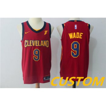 Custom Men's Cleveland Cavaliers Burgundy Red 2017-2018 Nike Swingman Goodyear Stitched NBA Jersey