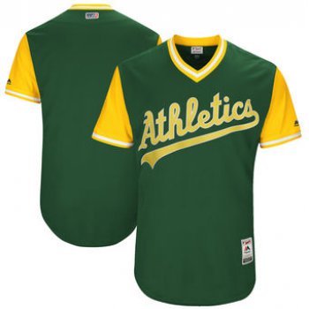 Custom Men's Oakland Athletics Majestic Green 2017 Players Weekend Authentic Team Jersey