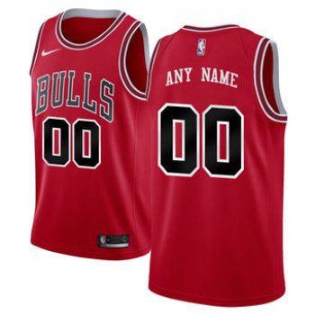 Men's Chicago Bulls Nike Red Swingman Custom Icon Edition Jersey
