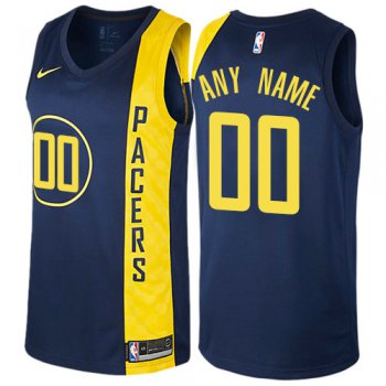 Men's Nike Indiana Pacers Customized Authentic Navy Blue NBA City Edition Jersey