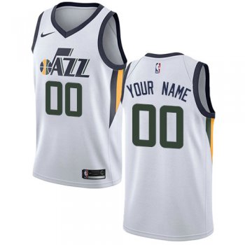 Men's Nike NBA Utah Jazz Customized Association Edition Swingman White Nike Jersey