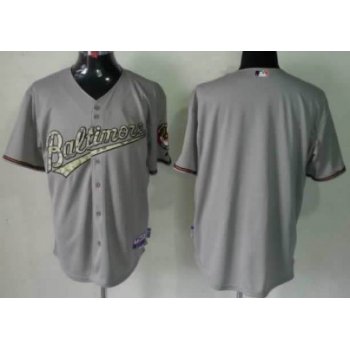 Men's Baltimore Orioles Customized Gray With Camo Jersey
