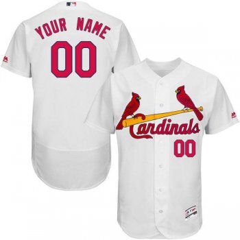Mens St. Louis Cardinals White Customized Flexbase Majestic MLB Collection Jersey