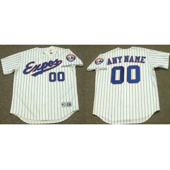 Montreal Expos Blank 1982 White Pinstripe Mitchell & Ness Jersey