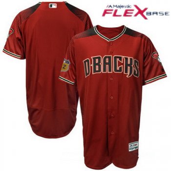 Men's Arizona Diamondbacks Majestic Crimson Red 2017 Spring Training Authentic Flex Base Stitched MLB Custom Jersey