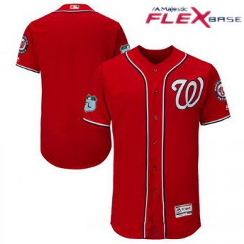 Men's Washington Nationals Majestic Scarlet Red 2017 Spring Training Authentic Flex Base Stitched MLB Custom Jersey