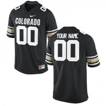 Mens Colorado Buffaloes Custom Replica Football Jersey - 2015 Black
