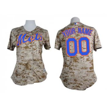 Women's New York Mets Customized 2014 Camo Jersey