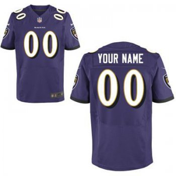 Men's Baltimore Ravens Nike Purple Customized 2014 Elite Jersey
