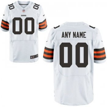 Men's Cleveland Browns Nike White Customized 2014 Elite Jersey