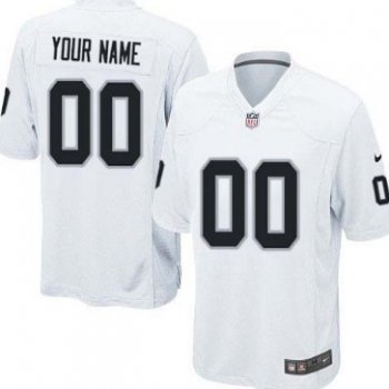 Youth Nike Oakland Raiders Customized White Game Jersey