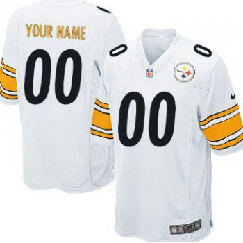 Youth Nike Pittsburgh Steelers Customized White Game Jersey