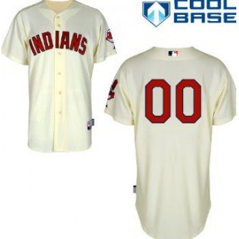 Kids' Cleveland Indians Customized Cream Jersey