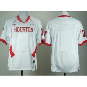 Kids' Houston Cougars Customized White Jersey