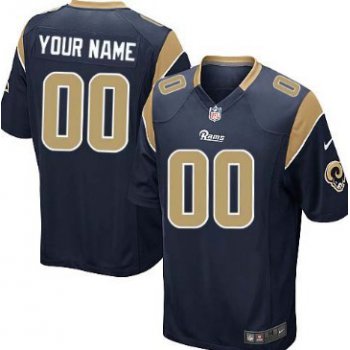 Kids' Nike St. Louis Rams Customized Navy Blue Game Jersey