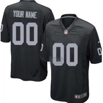 Men's Nike Oakland Raiders Customized Black Game Jersey
