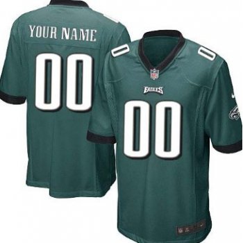 Men's Nike Philadelphia Eagles Customized Dark Green Game Jersey