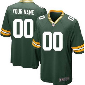 Kids' Nike Green Bay Packers Customized Green Limited Jersey