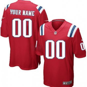 Kids' Nike New England Patriots Customized Red Game Jersey