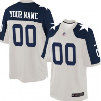 Men's Nike Dallas Cowboys Customized White Thanksgiving Limited Jersey