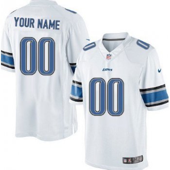 Men's Nike Detroit Lions Customized White Limited Jersey