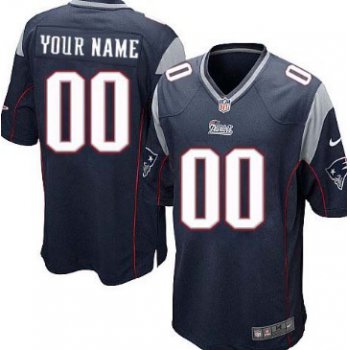 Men's Nike New England Patriots Customized Blue Game Jersey