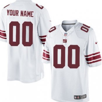 Men's Nike New York Giants Customized White Limited Jersey