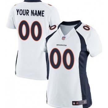 Women's Nike Denver Broncos Customized White Game Jersey