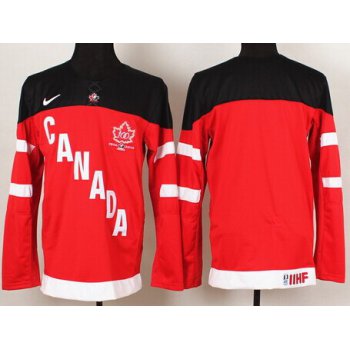 2014/15 Team Canada Kids' Customized Red 100TH Jersey