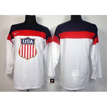 2014 Olympics USA Mens Customized White Jersey