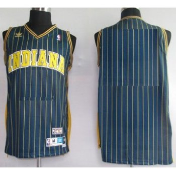 Mens Indiana Pacers Customized Navy Blue Pinstripe Throwback Jersey