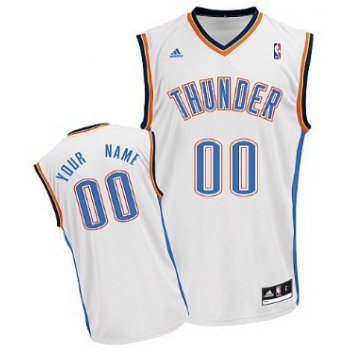 Mens Oklahoma City Thunder Customized White Jersey
