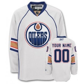 Edmonton Oilers Mens Customized White Jersey